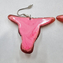 Vintage Red Glitter Longhorn Skull Drop Earrings | Western Cowgirl Resin Statement Earrings