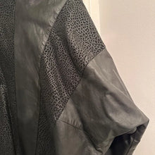 Vintage  Australian Designer Leather Jacket, Size 8, 1980s Black Dolman Sleeve Moto Jacket, Textured Panels No Belt