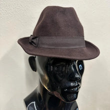Vintage VSTRDY Brown Wool Fedora Hat | Classic Wide Brim Felt Hat | Unisex | 57cm