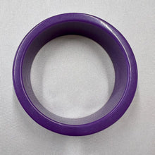 Vintage Purple Chunky Acrylic Bangle Bracelet | Bold Wide Statement Bracelet | Retro 90s Style Jewelry