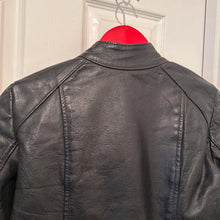 Vintage Clam Cuir France Leather Moto Jacket | Women's Cafe Racer with Cream Racing Stripes | 70s 80s French Biker