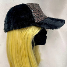 Vintage Faux Fur Trapper Cap | Sequin Leopard Print Y2K Statement Hat