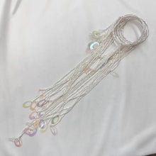 Vintage Wrap-Around Beaded Fringe Bracelet | Iridescent Sequin & White Bead Cuff | Boho Statement Jewelry