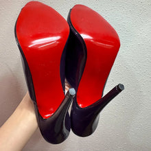 Vintage Deep Purple Patent Stiletto Mules Made in Italy  Peep Toe Heels  Size 46