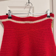 Vintage Red & Cream Striped Knit Cape | Retro Crochet Poncho | Statement Vintage Outerwear