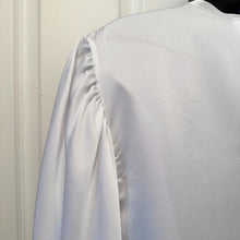 Vintage Italian White Satin Lace Nightgown | Romantic Bridal Peignoir Robe | Long Sleeve Boudoir Dress