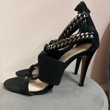 Robert Robert Black Suede Chain Strap Stiletto Heels (EU40)