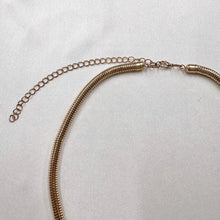 Vintage Gold Snake Chain Necklace / Thick Chain Necklace / Minimal Statement Necklace / 90s Y2K Jewelry / Chunky Gold Necklace