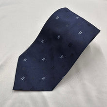 Vintage Pierre Cardin Paris Navy Blue Geometric Necktie Retro Designer Tie