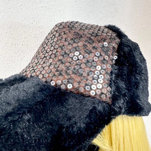 Vintage Faux Fur Trapper Cap | Sequin Leopard Print Y2K Statement Hat