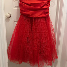 Vintage 1980s Red Mermaid Gown | Sheer Lace Sleeves, Ruched Formal Dress