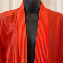 Vintage Red Satin Kimono Robe | Long Silky Lounge Wear, Old Hollywood Glamour