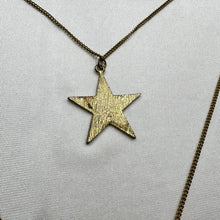 Vintage Layered Star & Heart Necklace | Celestial Y2K Pendant Necklace | Romantic Gold Tone Jewelry