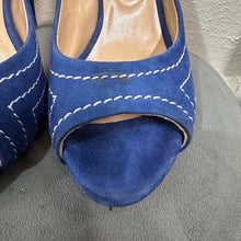 Bianca Buccheri Blue Suede Open Toe Heels – Made in Italy Designer Stiletto Pumps