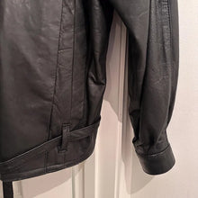 Vintage Australian Leather Jacket, 80s Black Pleated Panel Power Jacket, Size M
