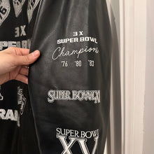 NFL Las Vegas Raiders Varsity Jacket | 3X Super Bowl Champions Embroidered Bomber | Black L