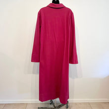 Vintage Wool and Cashmere | Magenta Pink Long Coat | Australian Made | Peter Pan Collar | Belted Wool Coat