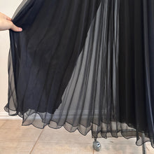Mary Charmaine Black Pleated Jumpsuit, Embellished Waist, Sheer Wide Leg Trousers