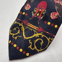 Vintage 1980s Warner Bros. Dapper Novelty Tie Red Navy Character Print