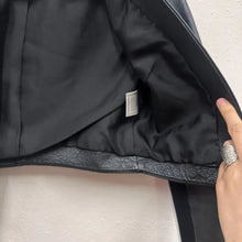 Portmans Cropped Black Leather Jacket | Minimalist Open Front Leather Bolero | Genuine Leather | Women’s Size 8
