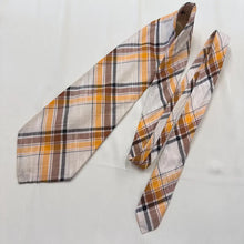 Vintage Rodney Exclusive Cotton Neck Tie | Brown Orange Plaid | Made in Australia | Wide Tie