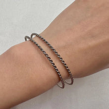 Vintage Champagne Gold Tone Twisted Rope Bangles Set of 2 | Minimal Stacking Bracelets | Classic Layering Jewellery