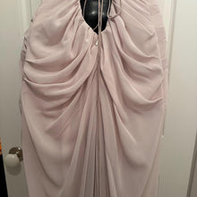 True Brides by Walters Beige Chiffon Evening Gown Size 10 Lace Up Back