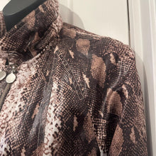 Vintage Snake Print Utility Jacket | Y2K Python Safari Lightweight Coat