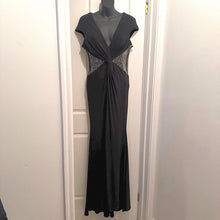 Elegant Plunging V-Neck Mermaid Gown with Lace Waist Insets and Train