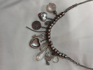 Silver Love Heart Charm Necklace