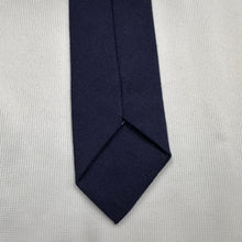 Vintage Navy Blue Plain Necktie Classic Textured Mens Tie
