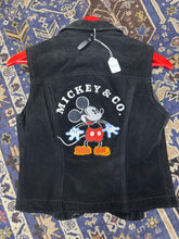 Vintage Mickey & Co. Suede Vest – Embroidered Back, 90s Disney Streetwear