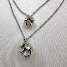 Vintage Layered Crystal Necklace | Silver Tone Triple Strand Necklace | Minimalist Rhinestone Jewelry | Dainty Y2K Layering Necklace
