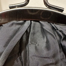 Vintage Charcoal Grey Satin Ruched Evening Bag, Kiss Lock Frame Purse, Y2K Formal Mini Handbag