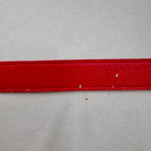 Red Bow Belt / Vintage Inspired Faux Leather Ribbon Belt / Coquette Statement Waist Belt / Gold Tone Detail