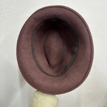 Vintage Light Mocha Wool Felt Fedora Hat | Classic Ribbon Band, Unisex (56cm)