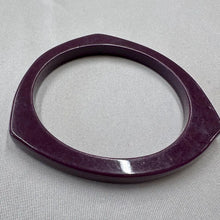 Vintage dark purple Geometric Acrylic Bangle Bracelet | Chunky Angular Bracelet | Retro Y2K Jewelry