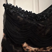 Vintage Y2K Leopard Print One Shoulder Gown | Asymmetric Maxi Dress, Sheer Overlay