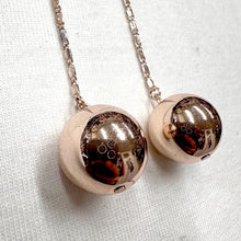 Rose Gold Ball Chain Drop Earrings – Minimalist Long Statement Dangles