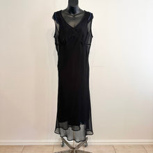 Black Sheer Overlay Maxi Dress, Blue Sequin Embellished Shoulders, Sleeveless V Neck Evening Dress, Elegant Formal Gown, Sheer Hem