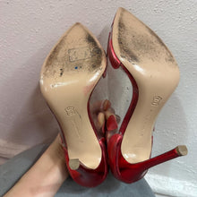 Gianvito Rossi Red Metallic Leather PVC Pointed Stiletto Heels UK 5