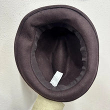 Vintage VSTRDY Brown Wool Fedora Hat | Classic Wide Brim Felt Hat | Unisex | 57cm