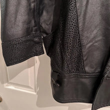 Vintage  Australian Designer Leather Jacket, Size 8, 1980s Black Dolman Sleeve Moto Jacket, Textured Panels No Belt