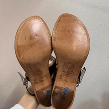 Vintage Italian Leather Rhinestone T-Strap Heels – Safari Club Positano Sandals (EU 38)