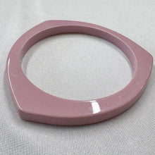 Vintage Pink Geometric Acrylic Bangle Bracelet | Pastel Chunky Angular Bracelet | Retro Y2K Jewelry