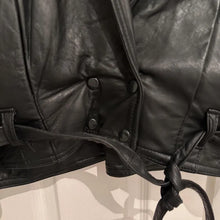 Vintage Australian Leather Jacket, 80s Black Pleated Panel Power Jacket, Size M