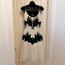 Vintage Black White Beaded Cocktail Dress | Art Deco Inspired Party Mini Dress