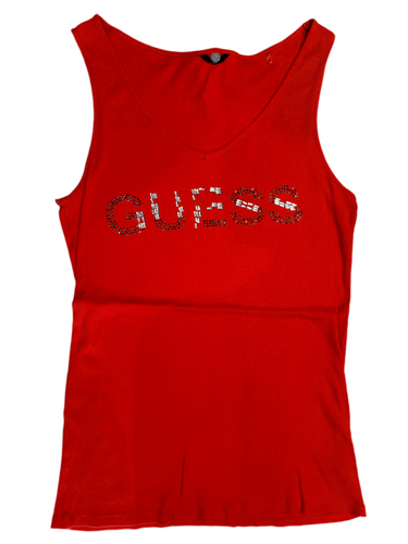 Y2K Orange Guess Tank Top