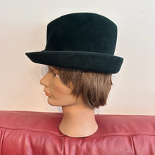 Vintage Dark Green Felt Hat | Feather Trimmed Alpine Style (55cm)