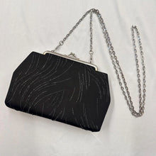Vintage Black Beaded Evening Bag | Art Deco Style Chain Shoulder Purse